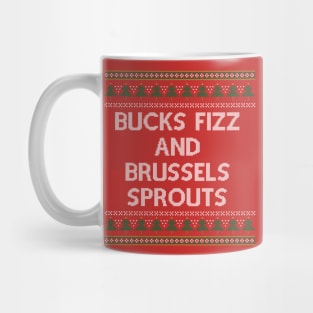 Bucks Fizz and Brussels Sprouts - Christmas Knit Mug